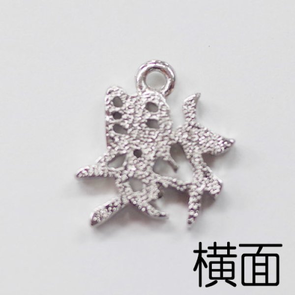 画像5: (kara71601)【お取り寄せ商品 10個セット販売】 チャーム（ ミール皿 ・ セッティング台 ) 漢字 チャーム  櫻 ( さくら / オウ  ) 2色展開 アクセサリー パーツ 和風  (5)