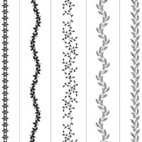 画像2: (bk1997) シルクスクリーン  ボーダーリーフ トールペイント  A4サイズ (2)