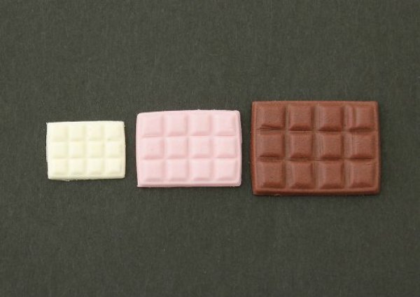 画像3: (ka1141) シリコンモールド クレイジュエリー 板チョコ 立体型 お菓子 デザート ミニチュア  レジンや樹脂粘土でのフェイクフード作りに (3)