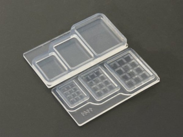 画像2: (ka1141) シリコンモールド クレイジュエリー 板チョコ 立体型 お菓子 デザート ミニチュア  レジンや樹脂粘土でのフェイクフード作りに (2)