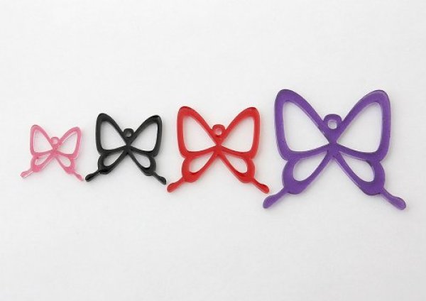 画像3: (ka1156) シリコンモールド クレイジュエリー 蝶 ちょうちょ アゲハ蝶 アニメ レジンや樹脂粘土作りに (3)