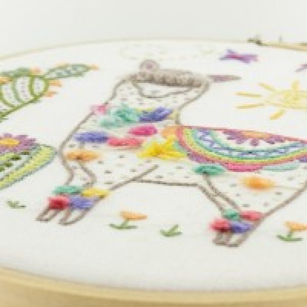 画像3: (by80203)初心者向け 刺繍キット フランス製 アルパカの二コラ/ラマ ししゅう  (3)