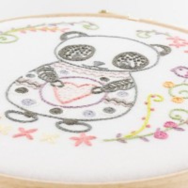 画像3: (by70407)初心者向け 刺繍キット フランス製 パンダのサーシャ ししゅう (3)