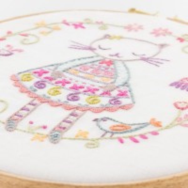 画像3: (by70404)初心者向け 刺繍キット フランス製 猫の可愛いヴィオレット ししゅう (3)