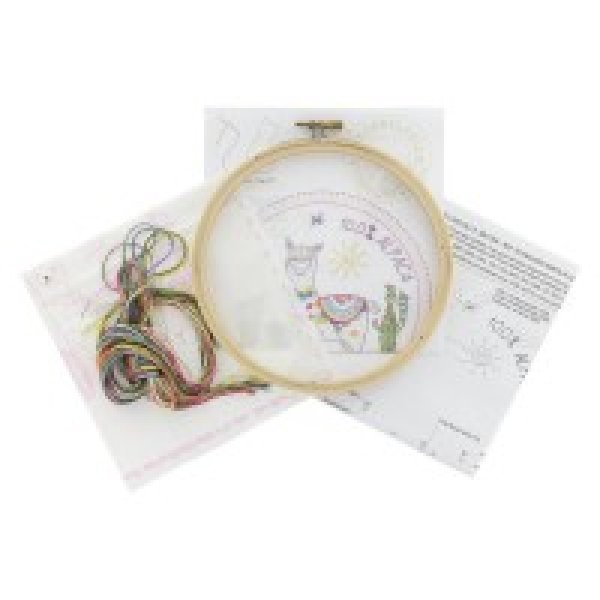 画像2: (by80203)初心者向け 刺繍キット フランス製 アルパカの二コラ/ラマ ししゅう  (2)