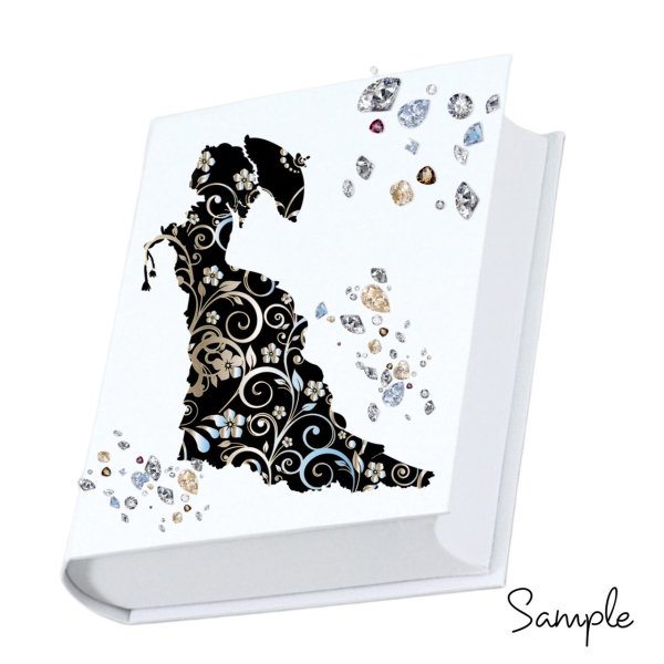 画像3: (ar987310)ブック型収納ボックス  無地 ホワイト 白 デコパージュ お絵描き 土台 素材 材料 紙 本型 おしゃれ (3)