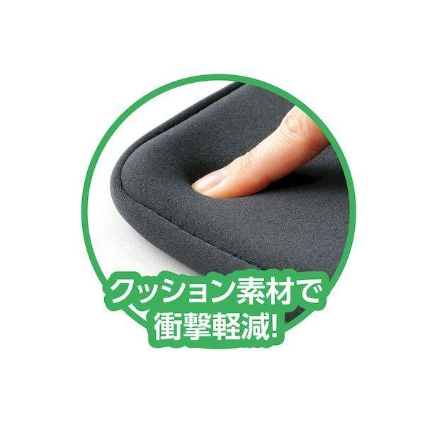 画像2: (ar137190)ノートパソコン用タブレットクッションケース L ブラック 横型 使いやすい パソコンバッグ パソコン 持ち運び 保護 軽量 おまかせ便簡易包装でのお届けです♪ (2)