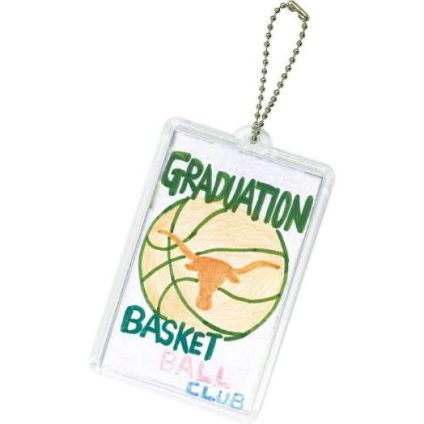 画像2: ハメパチくん キーホルダー 角型 1枚  UVレジン レジン お絵描き 土台 素材 材料 イベント 手作り クラフト 塗り絵  イラスト DIY 絵の具 カラーペン 画材 ワークショップ お教室にも (2)