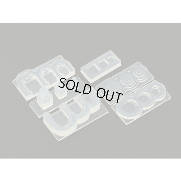 画像2: 入荷待ち(ka1040) シリコンモールド クレイジュエリー 四角型フォルム ジャム瓶 ビン 立体型 1/12サイズ対応 キッチン雑貨 ミニチュア食器 食玩 レジンや樹脂粘土でのフェイクフード作りに (2)