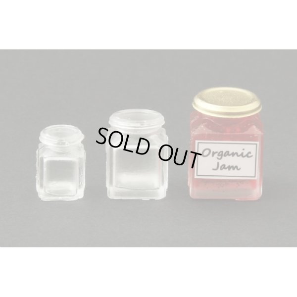 画像3: 入荷待ち(ka1040) シリコンモールド クレイジュエリー 四角型フォルム ジャム瓶 ビン 立体型 1/12サイズ対応 キッチン雑貨 ミニチュア食器 食玩 レジンや樹脂粘土でのフェイクフード作りに (3)