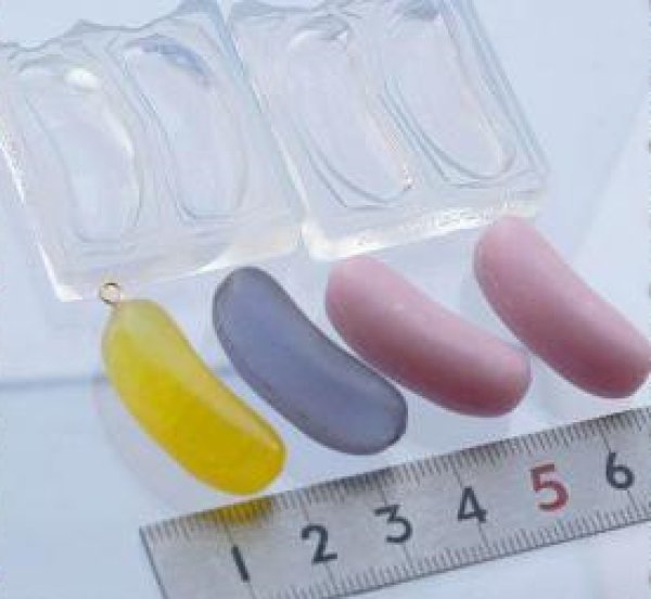画像1: (sn564)シリコンモールド　立体ゼリービンズ グミ お菓子 ミニチュア スイーツ 食玩 レジンや樹脂粘土でのフェイクフード作りに (1)