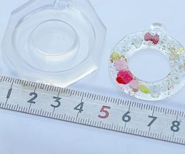 画像3: (sn474)シリコンモールド デザインフレーム 丸方形(抜き型丸)  (3)