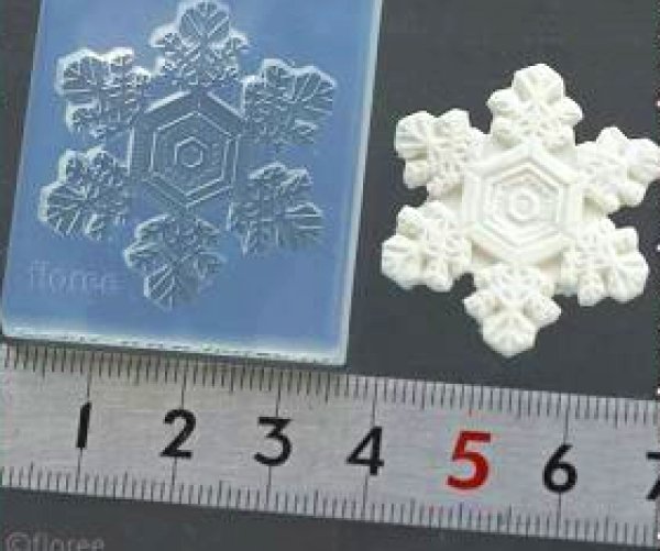 画像2: (sn705)シリコンモールド　雪の結晶　約30ｍｍ (2)