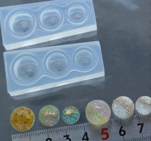 画像2: (sn125)シリコンモールド 球体 S サイズ:14・12・10mmの3サイズ (2)