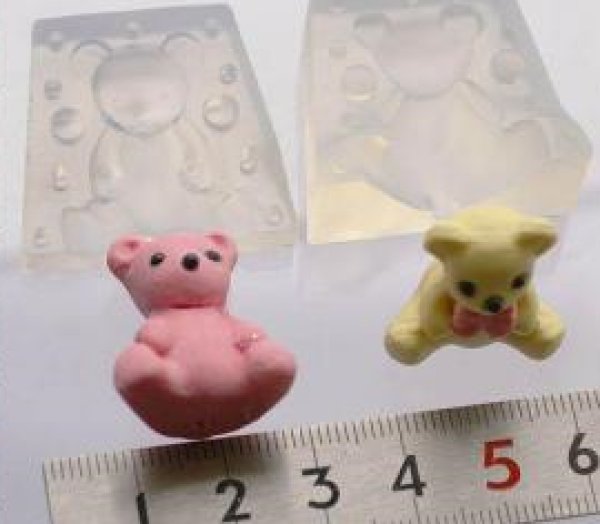 画像3: (sn954)シリコンモールド 立体テディ L (3)