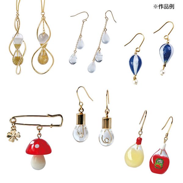 画像3: (sn862304) シリコンモールド 雫型 しずく 12mm 一体型 ヒートン型付き 星の雫 丸 ドロップ パジコ PAJIKO レジンに 立体 3D (3)