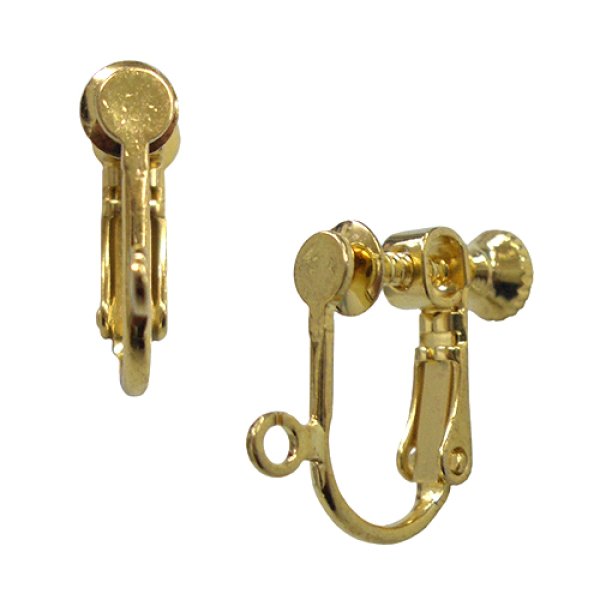 画像2: (Y DE-0910g)【高品質日本製 10セット予約販売】カン付きイヤリング 平皿約3.5mm ペアセット ゴールド ミール皿 (2)