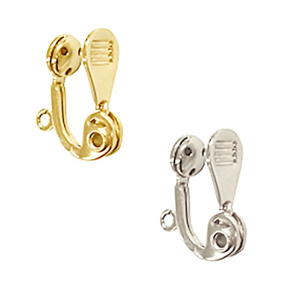 画像2: (Y DE-2210g)【高品質日本製 10セット予約販売】　クリップ式　カン付き イヤリング ペアセット　ゴールド　丸 約5mm (2)