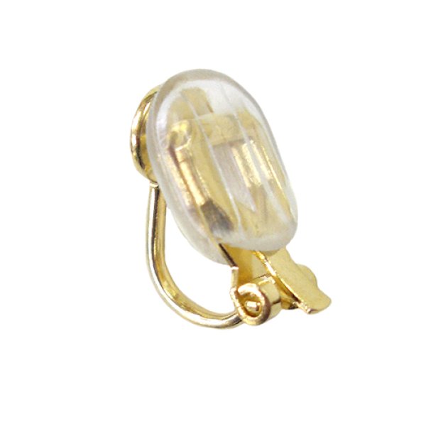 画像2: (YDE-4910s)【高品質日本製 10セット予約販売】 イヤリング用 樹脂耳サック クリア ゴムカバー(1ペア) サイズ:約10mm×9mm 耳に触れる部分をカバー、滑り止めにも! (2)