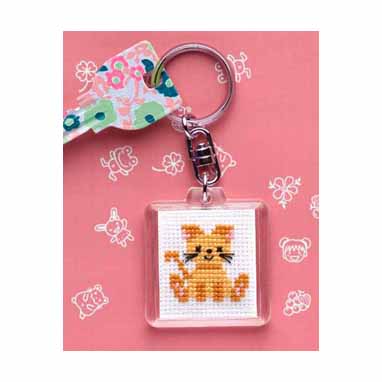 Opks 24 刺繍キット ネコ ねこ キーホルダー 初心者でも簡単 額 ミニ額 手作り クロス ステッチ 初級 手芸 スワロ レジン ハンドメイドの激安通販 You