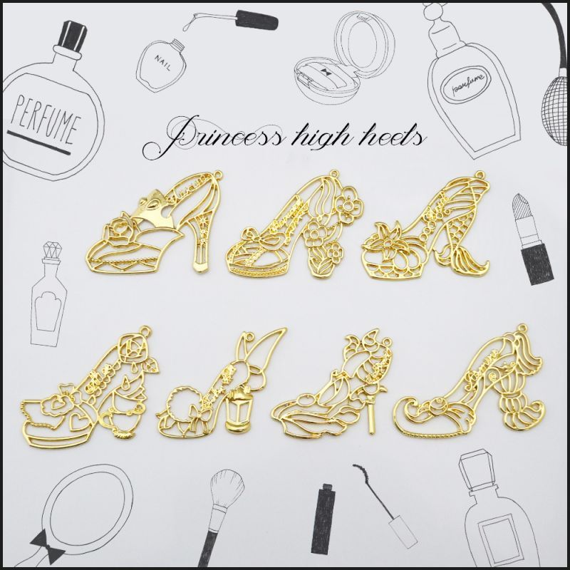 1944 レジン フレーム ミール皿 セッティング台 ゴールド ハイヒール プリンセスモチーフ デザイン お姫様 空枠 7種展開 スワロ レジン ハンドメイドの激安通販 You