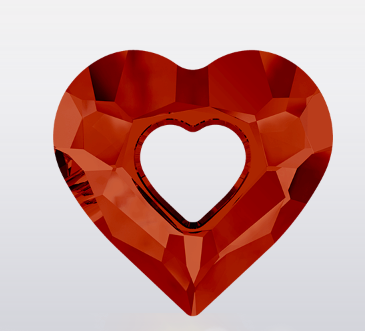 スワロフスキー 6262 ミスユーハート クリスタルレッドマグマ シャンデリアパーツ ビーズ 粒別販売 スワロ レジン ハンドメイドの激安通販 You